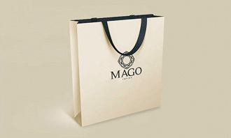 4色印刷手提袋,絲帶